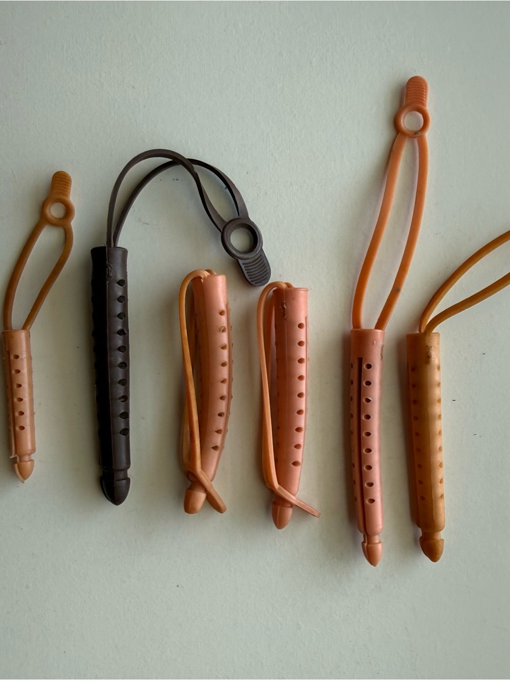 Source Unknown Plastic Hair Curlers in Brown and Black